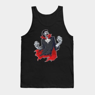 Scary Vampire Dracula Bat Halloween Monster ghost Tank Top